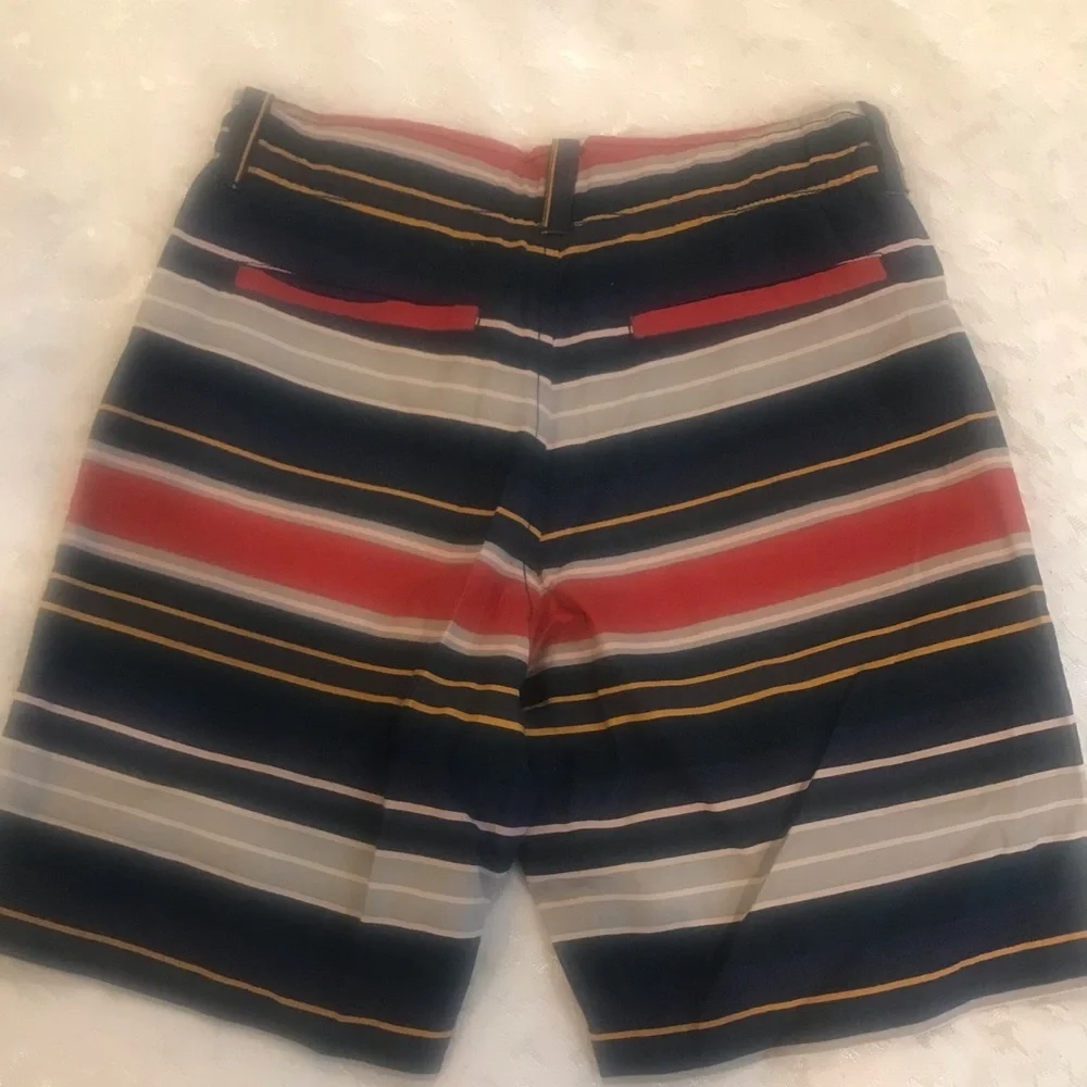 Peek Striped Navy & Red Boys Shorts NWOT Size 10